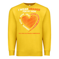 Lemon i wear orange for my mom ms multiple sclerosis awareness t shirt Premium Sweatshirt - linhVisuals