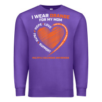 Purple i wear orange for my mom ms multiple sclerosis awareness t shirt Premium Sweatshirt - linhVisuals
