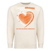 Sandshell i wear orange for my mom ms multiple sclerosis awareness t shirt Premium Sweatshirt - linhVisuals