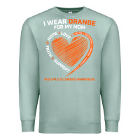 Seafoam i wear orange for my mom ms multiple sclerosis awareness t shirt Premium Sweatshirt - linhVisuals