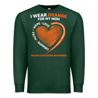 I Wear Orange For My Mom Ms Multiple Sclerosis Awareness T Shirt Premium Sweatshirt | Teevron