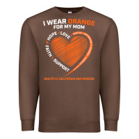 Chestnut i wear orange for my mom ms multiple sclerosis awareness t shirt Premium Sweatshirt - linhVisuals