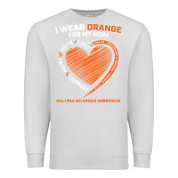 Dove Grey i wear orange for my mom ms multiple sclerosis awareness t shirt Premium Sweatshirt - linhVisuals