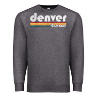 Charcoal Heather denver colorado vintage 70's 80's retro style men women t shirt Premium Sweatshirt - linhVisuals