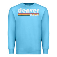 Ocean Blue denver colorado vintage 70's 80's retro style men women t shirt Premium Sweatshirt - linhVisuals