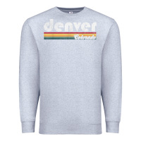 Heather Grey denver colorado vintage 70's 80's retro style men women t shirt Premium Sweatshirt - linhVisuals
