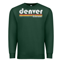Sports Green denver colorado vintage 70's 80's retro style men women t shirt Premium Sweatshirt - linhVisuals