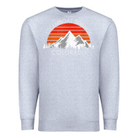 Heather Grey retro vintage steamboat springs colorado distressed t shirt Premium Sweatshirt - linhVisuals