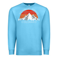 Ocean Blue retro vintage steamboat springs colorado distressed t shirt Premium Sweatshirt - linhVisuals