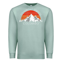 Seafoam retro vintage steamboat springs colorado distressed t shirt Premium Sweatshirt - linhVisuals