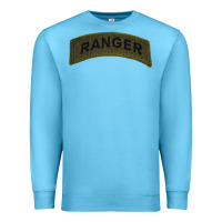 Ocean Blue army ranger tab subdued infantry grunt pullover hoodie Premium Sweatshirt - linhVisuals
