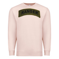 Pale Pink army ranger tab subdued infantry grunt pullover hoodie Premium Sweatshirt - linhVisuals