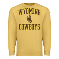 Antique Gold kids wyoming cowboys apparel gameday arch over cowboys t shirt Premium Sweatshirt - linhVisuals