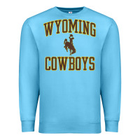 Ocean Blue kids wyoming cowboys apparel gameday arch over cowboys t shirt Premium Sweatshirt - linhVisuals