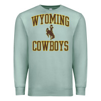 Seafoam kids wyoming cowboys apparel gameday arch over cowboys t shirt Premium Sweatshirt - linhVisuals