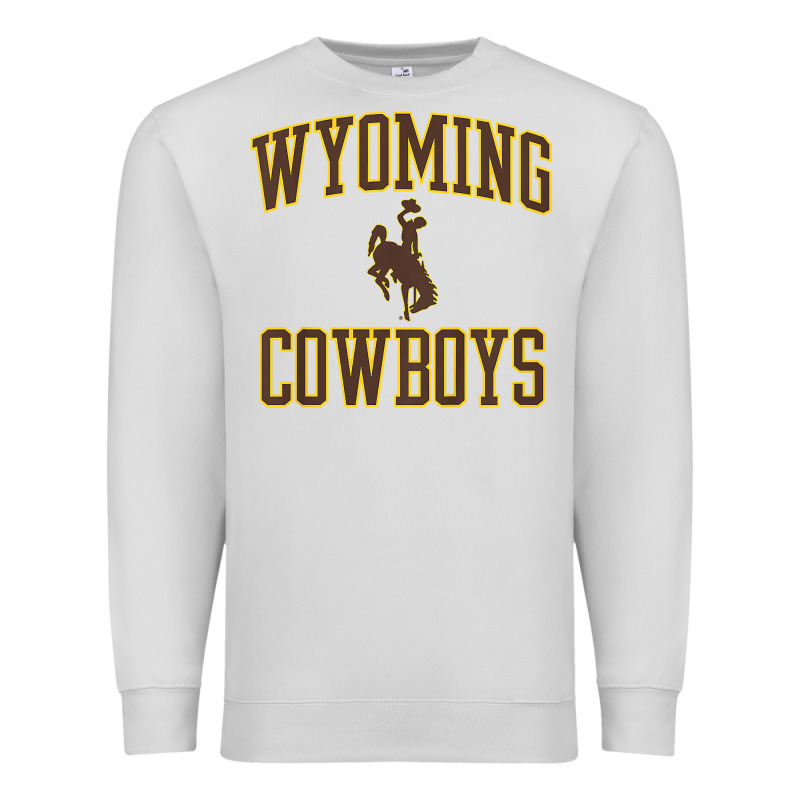 Kids Wyoming Cowboys Apparel Gameday Arch Over Cowboys T Shirt Premium Sweatshirt by linhVisuals | Teevron