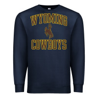 Navy kids wyoming cowboys apparel gameday arch over cowboys t shirt Premium Sweatshirt - linhVisuals