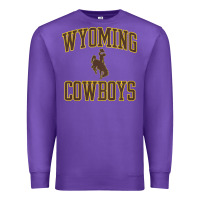 Purple kids wyoming cowboys apparel gameday arch over cowboys t shirt Premium Sweatshirt - linhVisuals