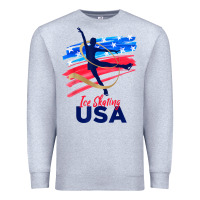 Heather Grey ice skating dance support the team tshirt usa flag t shirt Premium Sweatshirt - linhVisuals