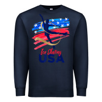 Navy ice skating dance support the team tshirt usa flag t shirt Premium Sweatshirt - linhVisuals