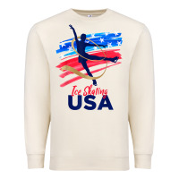 Sandshell ice skating dance support the team tshirt usa flag t shirt Premium Sweatshirt - linhVisuals