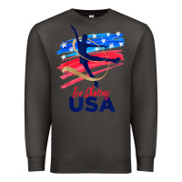 Smoke ice skating dance support the team tshirt usa flag t shirt Premium Sweatshirt - linhVisuals