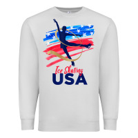 Dove Grey ice skating dance support the team tshirt usa flag t shirt Premium Sweatshirt - linhVisuals