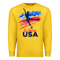 Lemon ice skating dance support the team tshirt usa flag t shirt Premium Sweatshirt - linhVisuals