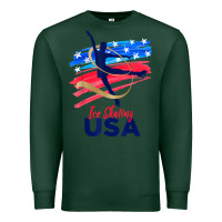 Sports Green ice skating dance support the team tshirt usa flag t shirt Premium Sweatshirt - linhVisuals
