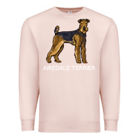Pale Pink airedale terrier crazy dog lover sweatshirt Premium Sweatshirt - linhVisuals