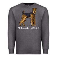 Charcoal Heather airedale terrier crazy dog lover sweatshirt Premium Sweatshirt - linhVisuals