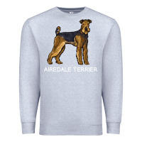 Heather Grey airedale terrier crazy dog lover sweatshirt Premium Sweatshirt - linhVisuals
