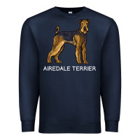 Navy airedale terrier crazy dog lover sweatshirt Premium Sweatshirt - linhVisuals