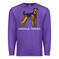 Purple airedale terrier crazy dog lover sweatshirt Premium Sweatshirt - linhVisuals
