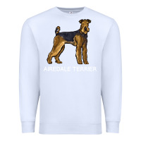 White airedale terrier crazy dog lover sweatshirt Premium Sweatshirt - linhVisuals