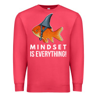 Cardinal mindset motivational quote cute goldfish shark fish t shirt Premium Sweatshirt - linhVisuals