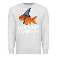 Oatmeal Heather mindset motivational quote cute goldfish shark fish t shirt Premium Sweatshirt - linhVisuals
