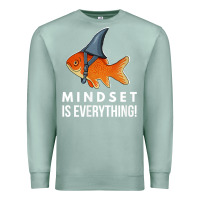 Seafoam mindset motivational quote cute goldfish shark fish t shirt Premium Sweatshirt - linhVisuals