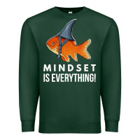 Sports Green mindset motivational quote cute goldfish shark fish t shirt Premium Sweatshirt - linhVisuals
