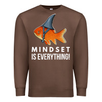 Chestnut mindset motivational quote cute goldfish shark fish t shirt Premium Sweatshirt - linhVisuals