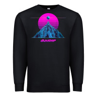 Black pink sun   official gunship t shirt Premium Sweatshirt - linhVisuals