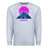 Heather Grey pink sun   official gunship t shirt Premium Sweatshirt - linhVisuals