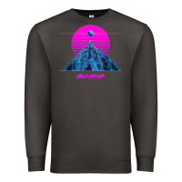 Smoke pink sun   official gunship t shirt Premium Sweatshirt - linhVisuals