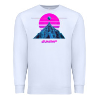 White pink sun   official gunship t shirt Premium Sweatshirt - linhVisuals