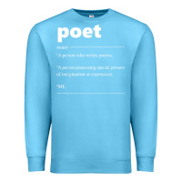 Ocean Blue poet definition funny for poet drama poetry poems t shirt Premium Sweatshirt - linhVisuals