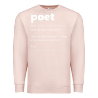 Pale Pink poet definition funny for poet drama poetry poems t shirt Premium Sweatshirt - linhVisuals