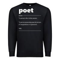Black poet definition funny for poet drama poetry poems t shirt Premium Sweatshirt - linhVisuals