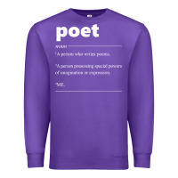 Purple poet definition funny for poet drama poetry poems t shirt Premium Sweatshirt - linhVisuals