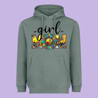 Girl Mom Heavyweight Hoodie Designed By Jahusdesignshop