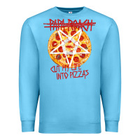 Ocean Blue papa roach   official merchandise  cut my life into pizzas t shirt Premium Sweatshirt - linhVisuals